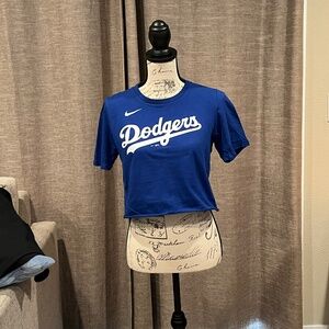 Dodgers cropped top, size L